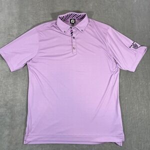 FootJoy FJ Mens Large Purple Golf Polo Shirt Naples Heritage